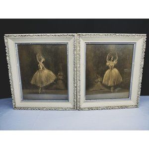 Vintage “Attitudes” interpretations  “Sur Les Pointes” framed prints by Sophia